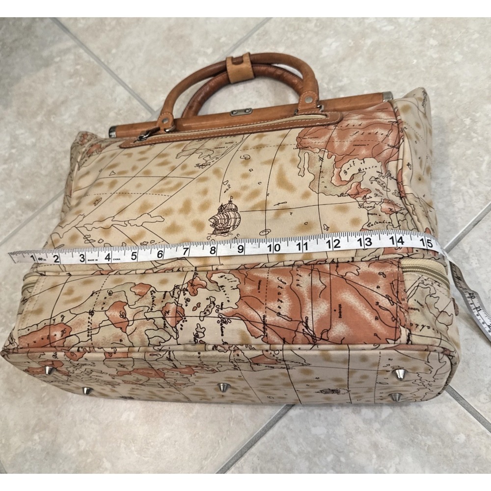 FRED'S‎ INT'L Set of 2 Wanderlust Map Travel Bag Carry-on Duffle Bag Weekenders - Picture 11 of 14